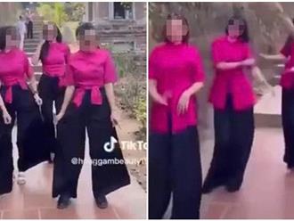 Xôn xao clip 4 cô gái nhảy nhót tại nơi an nghỉ của các tăng ni gây bức xúc: Công an đang xác minh, làm rõ
