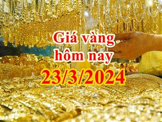 Giá vàng hôm nay 23/3/2024: Vàng SJC tiếp đà 'lao dốc' không phanh, đồng loạt chốt lời