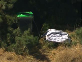 Phát hiện thi thể người phụ nữ trong thùng rác có nắp đậy nằm khuất sau bụi cây rậm tiếp giáp với đường lát sỏi vắng vẻ