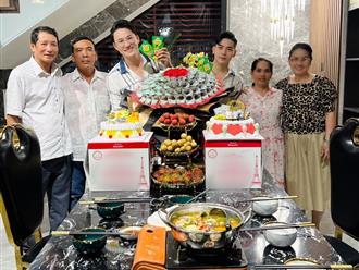 Sinh nhật diễn viên Hà Trí Quang được "nóc nhà" tặng bó hoa tiền “khủng”, hạnh phúc trọn vẹn cùng với cha mẹ hai bên