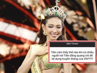 Trước nghi vấn Miss Grand cho Thùy Tiên đăng quang vì lợi dụng truyền thông Việt Nam, tân Hoa hậu chính thức lên tiếng