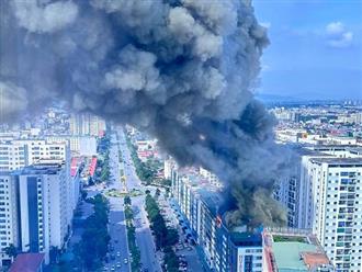 Bắc Ninh: Cháy lớn tại 1 tòa nhà thương mại nằm trong khu chung cư Cát Tường, khói lửa bốc cao hàng trăm mét