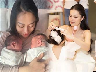 Hội mẹ bỉm Việt ‘lên đồ’ mừng đầy tháng con: Người tinh khôi dịu dàng, người khoe đường cong hút mắt ‘bốc’ hơn cả con gái