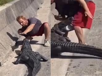 Kinh hoàng cảnh cá sấu 8 mét tấn công, cắn chặt tay người quản lý, nó còn không quên sử dụng ‘cú vặn tử thần’ để hạ gục đối phương