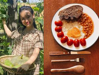 Ăn chay trường giống chị gái, em gái  Angela Phương Trinh chia sẻ bữa ăn khiến dân mạng chú ý