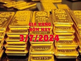 Giá vàng hôm nay 3/7/2024: Lao dốc bất ngờ, giá vàng nhẫn chỉ rẻ hơn vàng miếng 800 nghìn đồng/lượng