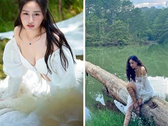 Hoa hậu Mai Phương Thúy hóa 'người đẹp bên hồ', khoe vòng 1 gần 100cm, fan hâm mộ xuýt xoa vì 33 mà vẫn đẹp như gái đôi mươi