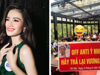 Giữa lúc 'làn sóng' tẩy chay tiếp tục dâng cao, nhóm anti fan Hoa hậu Ý Nhi offline tại Hà Nội bị tố gây rối trật tự công cộng