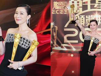 Xa Thi Mạn bội thu tại lễ trao giải TVB, cảm thấy như đang mơ: "Tim tôi vẫn đập rất nhanh"