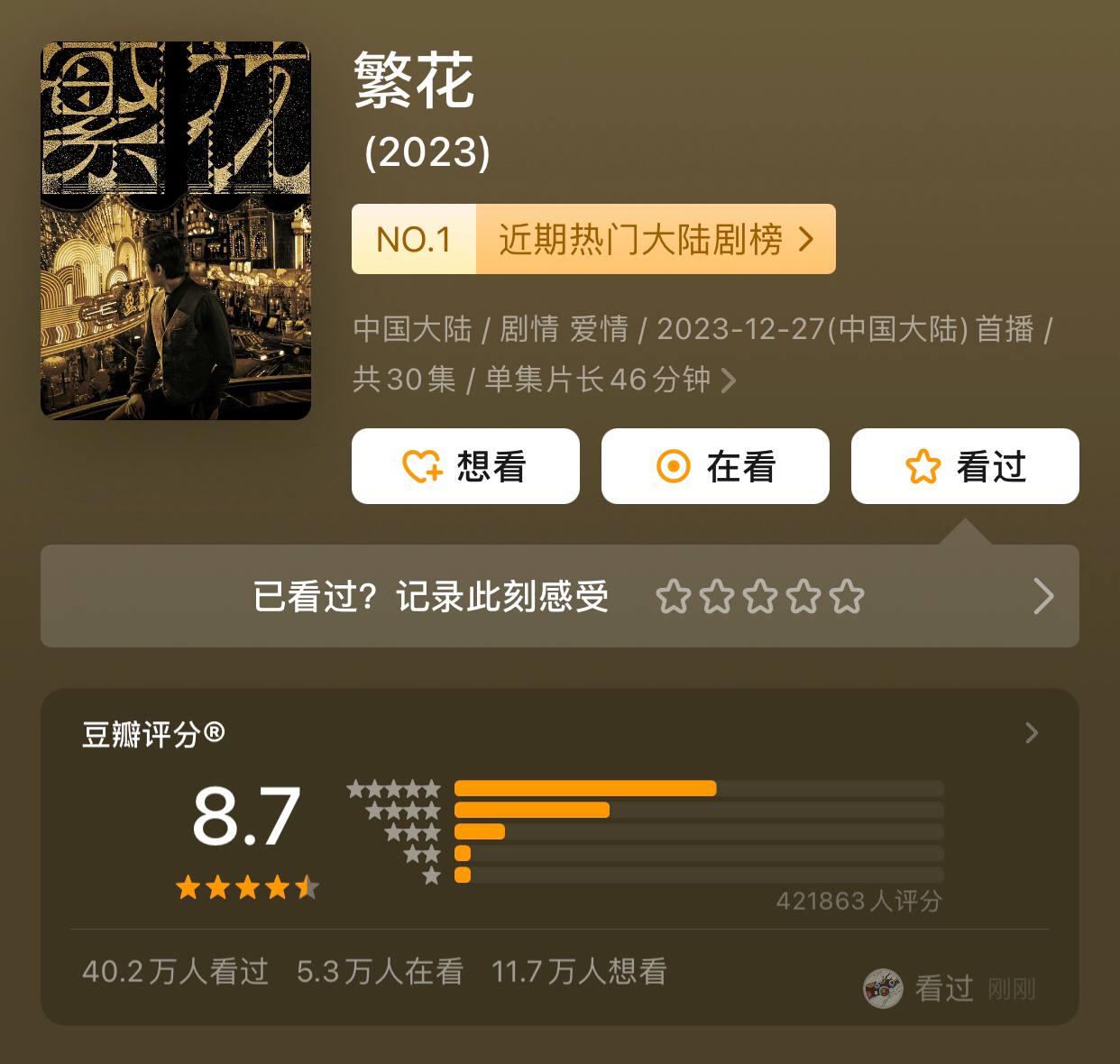 Phim Phồn Hoa của Hồ Ca - Đường Yên tiếp tục gây bão Douban khiến fan mừng như 'mở cờ' - Ảnh 2