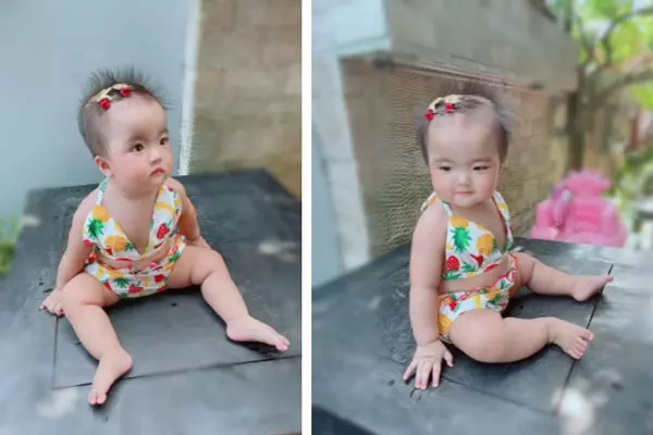 Mới 2 tuổi, con gái Mạc Văn Khoa đã sở hữu cả tủ đồ bơi cực yêu, thả dáng như người mẫu nhí - Ảnh 1