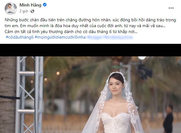 Hậu đám cưới, Minh Hằng trải lòng về những bước chân đầu tiên trên chặng đường hôn nhân - Ảnh 1
