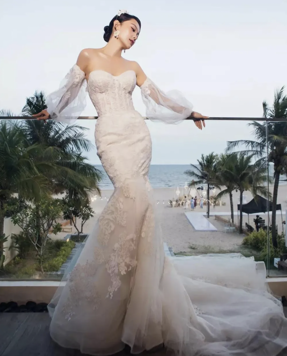 Những con số gây choáng trong đám cưới của Minh Hằng và chồng đại gia, giá trị chiếc váy cưới ngang ngửa chị đẹp Son Ye Jin - Ảnh 4