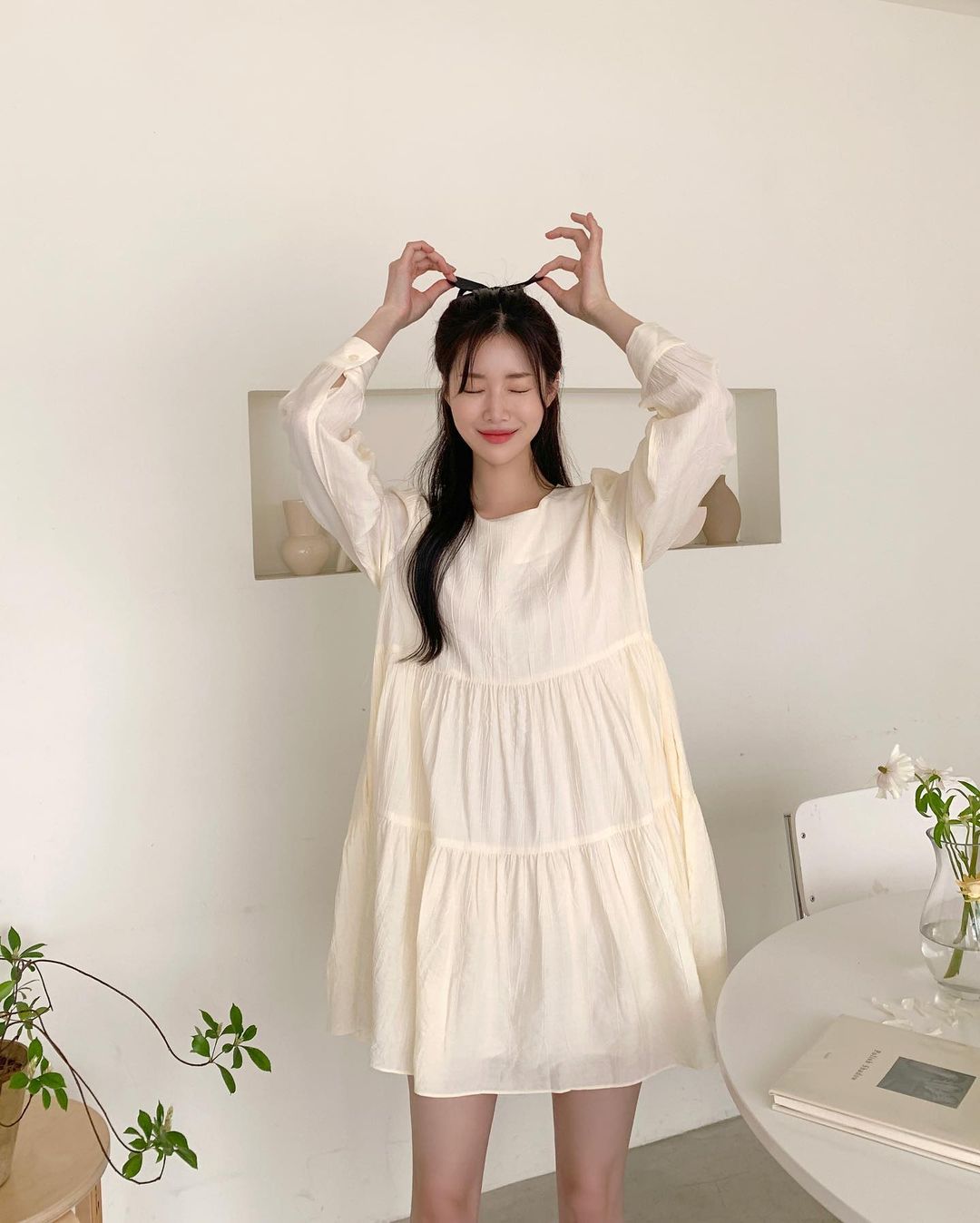 Hè đến là gái Hàn lại diện đủ kiểu váy trắng siêu trẻ xinh và tinh tế, xem mà muốn sắm cả 'lố' về nhà - Ảnh 13