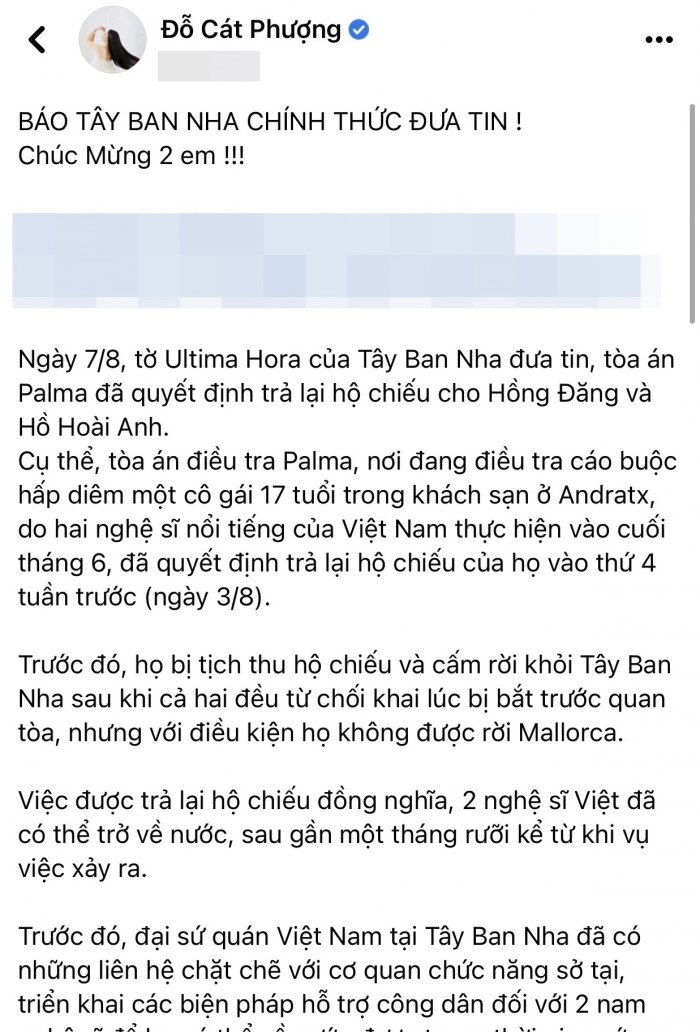 Diễn viên Cát Phượng làm dậy sóng dư luận khi đăng đàn chúc mừng 2 nghệ sĩ Việt Nam về nước với phát ngôn ‘sốc’ - Ảnh 2