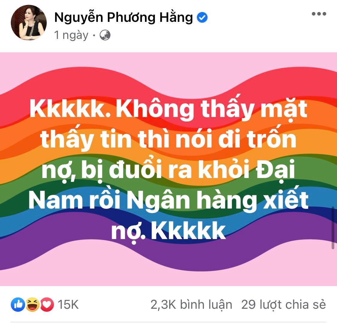 NÓNG: Facebook bà Nguyễn Phương Hằng ‘bay màu’ khó hiểu sau tin đồn trốn nợ, bị đuổi khỏi Đại Nam? - Ảnh 4
